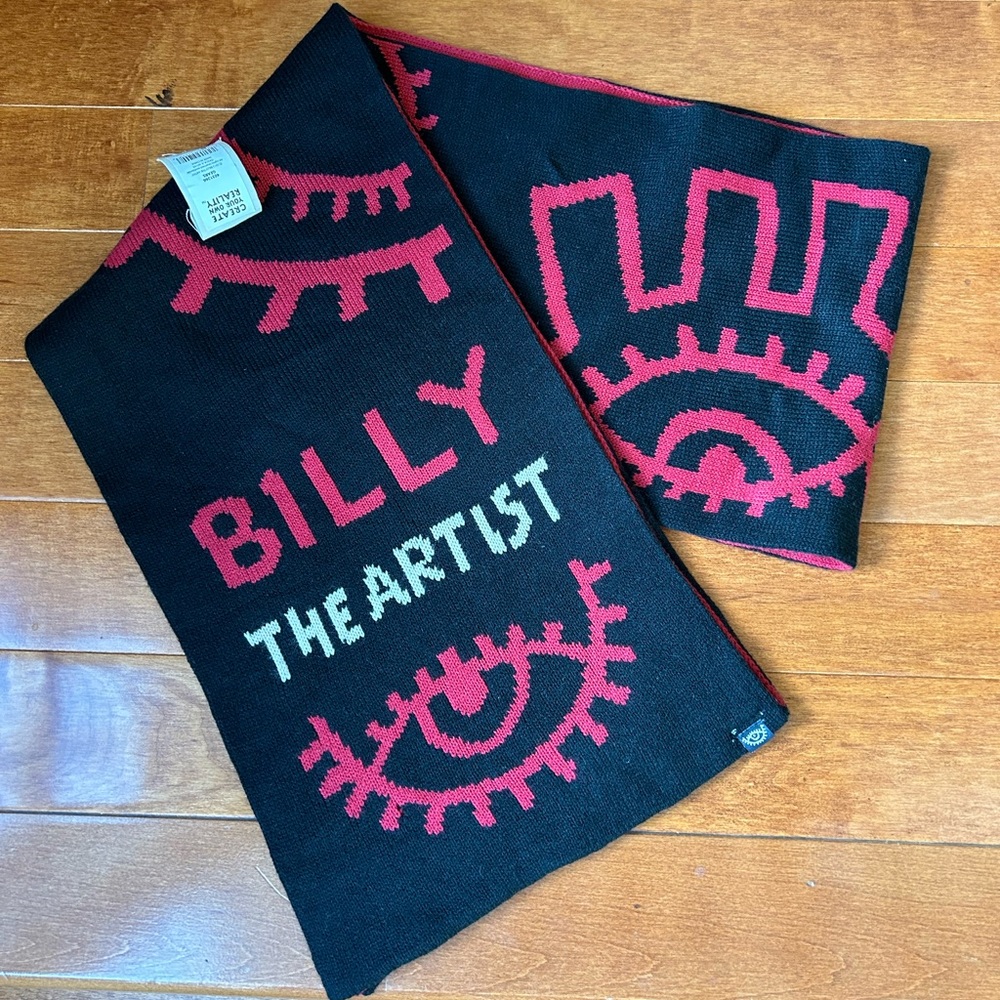 NWT Billy The Artist Gears Unisex Scarf 2012